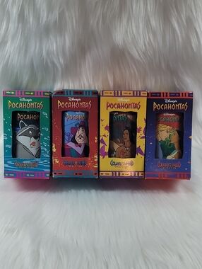 NEW-In Boxes! Disney Pocahontas Collectible Glasses From 1994. Complete Set!